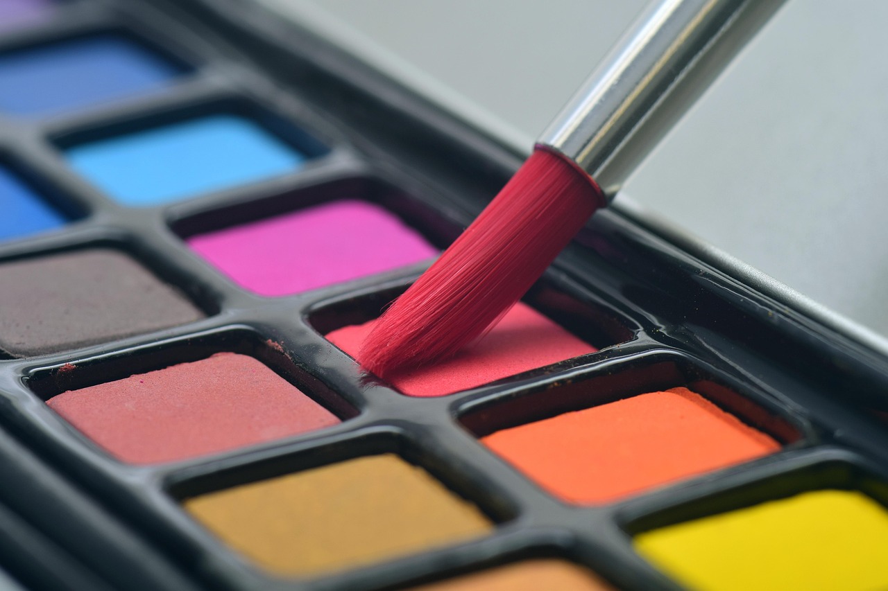 watercolor, colour, art, paint brush, palette, selection, color picker, pastel, hobby, creative, red, brush, multicoloured, to paint, watercolor, art, art, art, art, art, palette, hobby