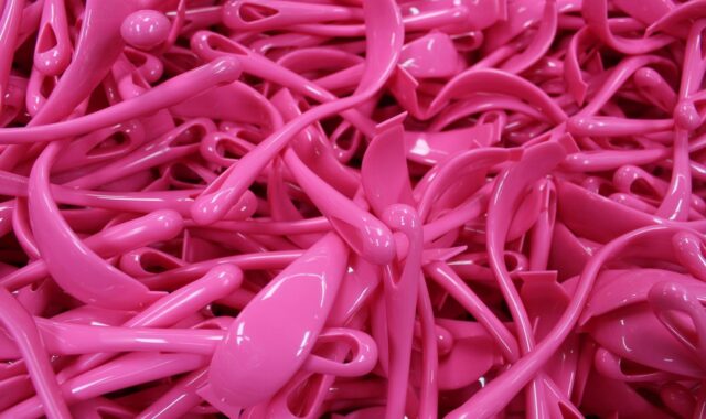 plastic, production, industry, red, plastic brushes, macro, polymer, rods, polymer, polymer, polymer, polymer, polymer