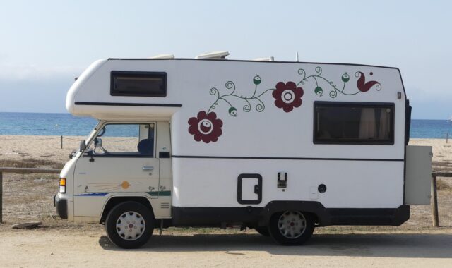 vehicle, nature, travel, outdoors, rv, beach, summer, mitsubishi