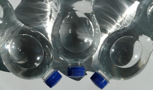 bottles, plastic bottle, bottle, sparkling water, water, nature, transparent, lid, blue, tight, drink, carbonic acid, quiet, refreshing, refreshment, lie, air bubble, horizontally, closure, screw cap, close, three, domestic animal, polyethylene terephthalate