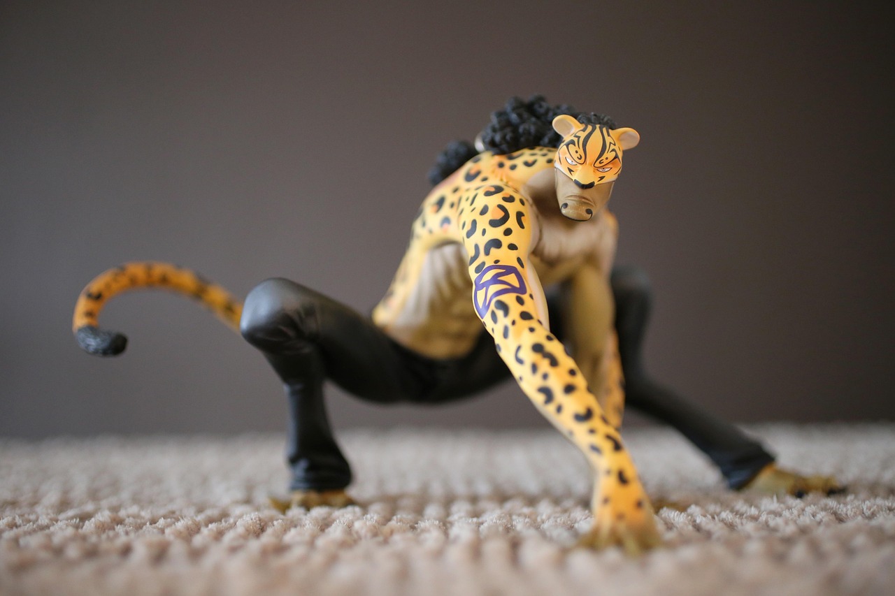 one piece, manga, anime, figure, leopard, rob lucci, animal, comic, puppet, nature, comiccon, plastic, predator, fan article, cosplay, collect, anime characters, collector's item, stature, pvc stature