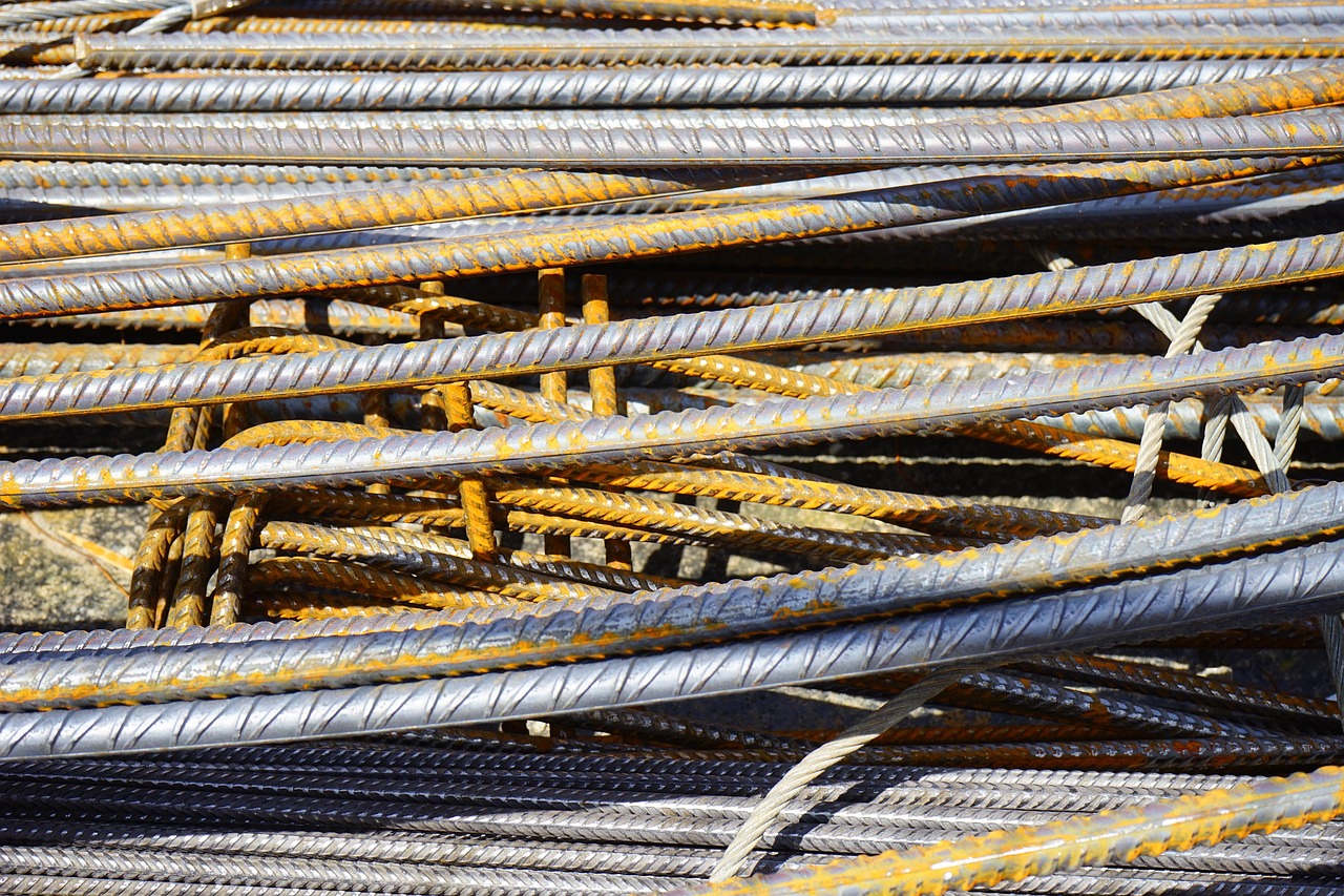 iron bars, reinforcing bars, structural steel, rusty, building material, construction site, stole, housebuilding, iron, reinforcing iron, new building, reinforced concrete, bent, material, welded wire mesh